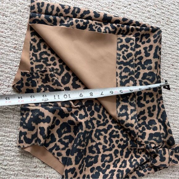 ZARA Animal Print Mini Skort - Picture 3 of 13